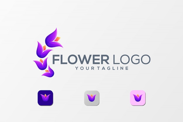 Awesome flower color logo