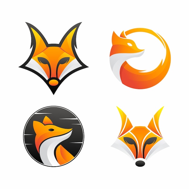 awesome fox logo concept