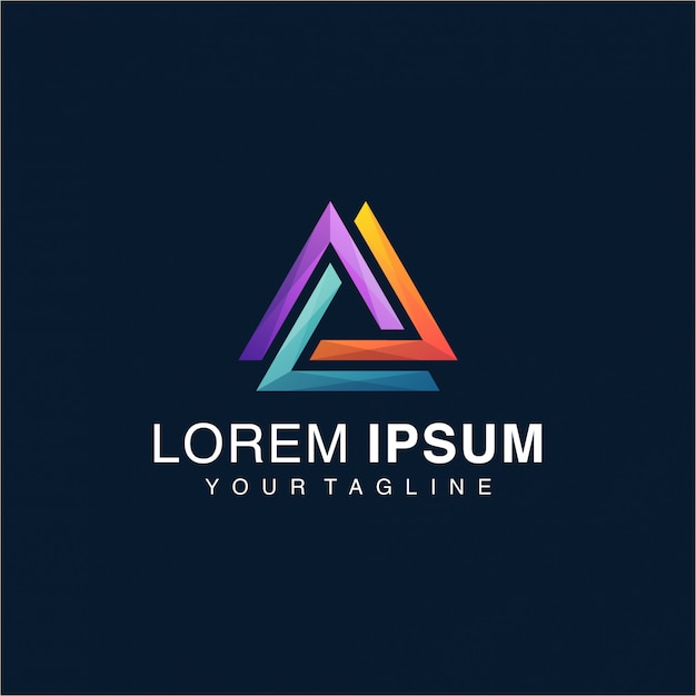 Awesome Gradient Triangle Logo