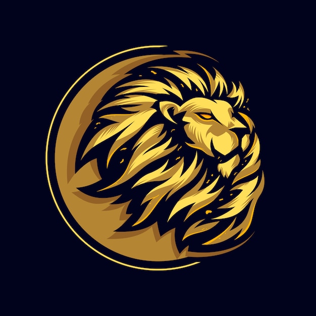 Awesome head lion logo Premium