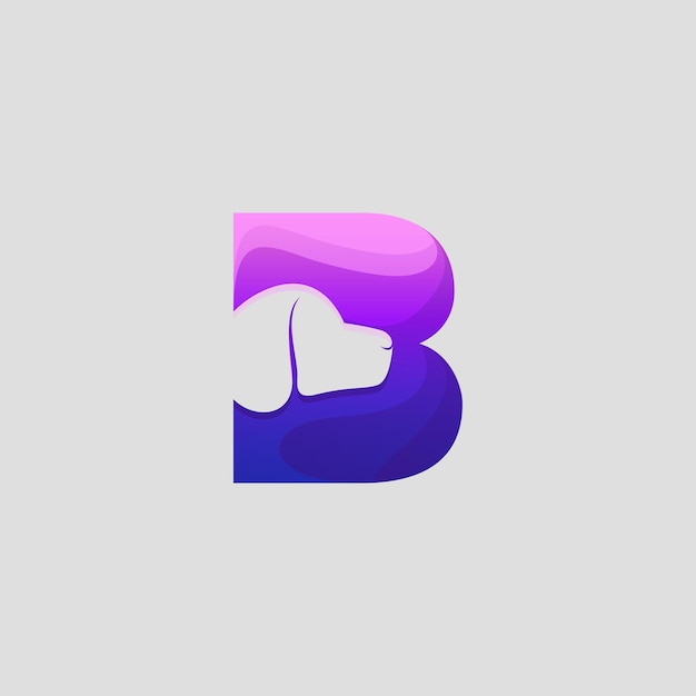 Awesome Letter B Beagle Dog Premium Logo Vector