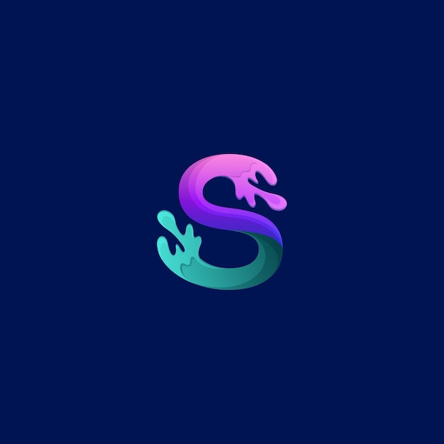 Awesome Letter S Splash Premium Logo