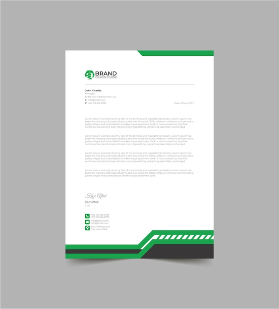 Awesome letterhead Pad design Template