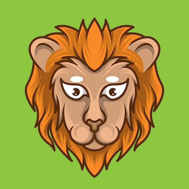 awesome lion king head mascot logo icon