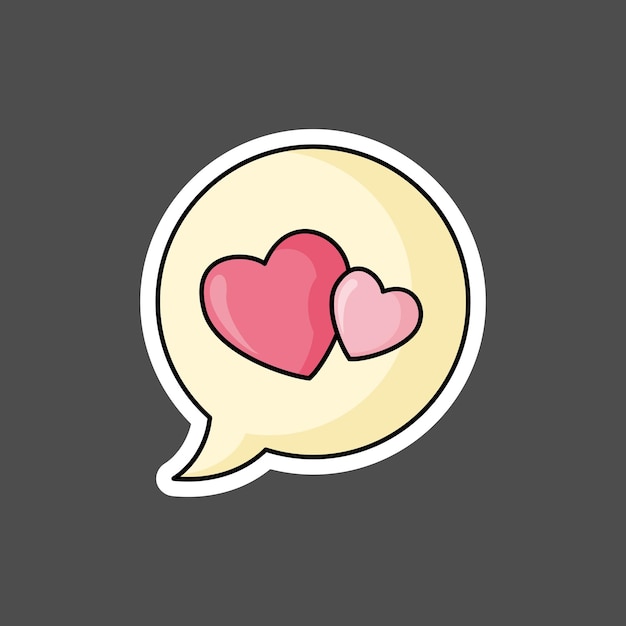 Awesome love letter icon sticker