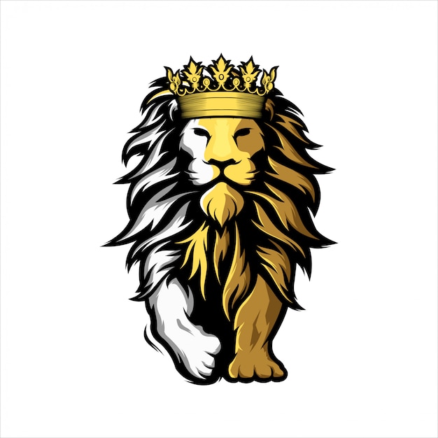 Awesome mascot lion logo