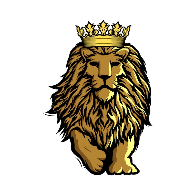 Awesome mascot lion logo