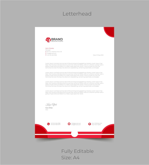 Awesome Modern Letterhead Pad Template Design