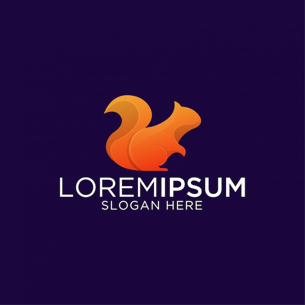 Awesome modern squirrel premium logo template