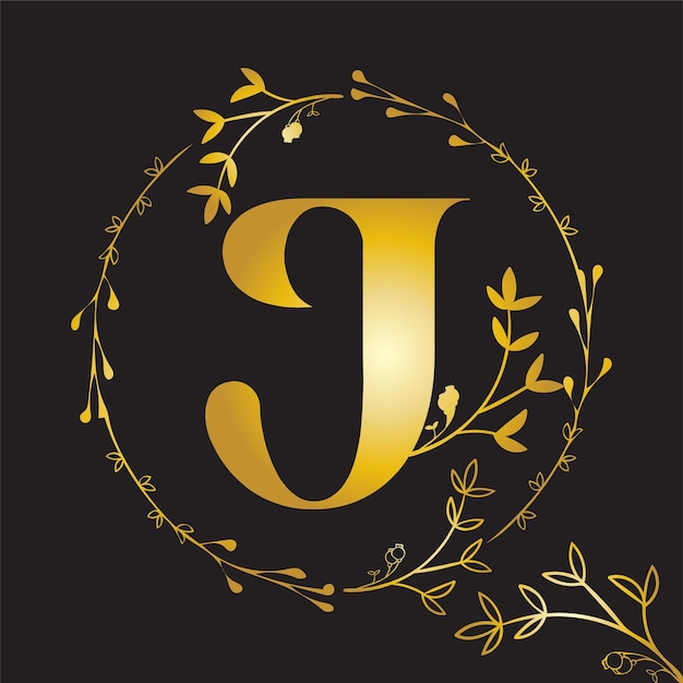 Awesome monogram logo design template with luxury background