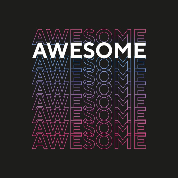 Vector awesome new simple unique text effect typography tshirt design for print