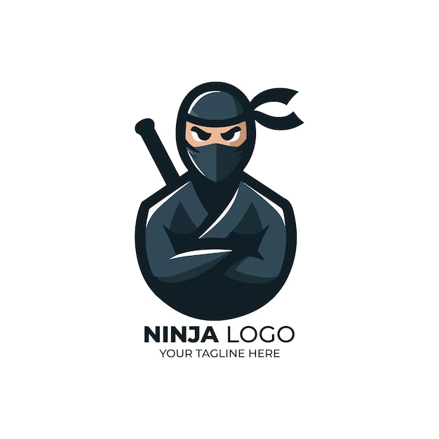 Awesome Ninja Mascot Design Logo