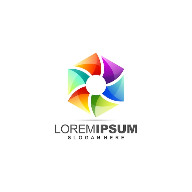 awesome polygon logo design with color