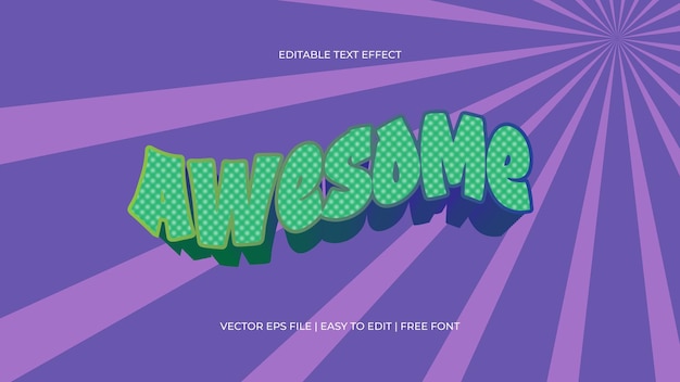 Awesome purple editable text effect