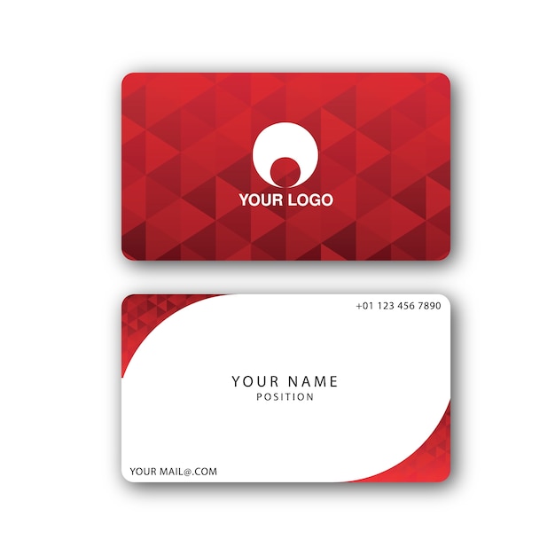 Awesome red poly business card