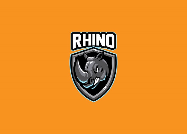 Awesome Rhino head esport logo gaming