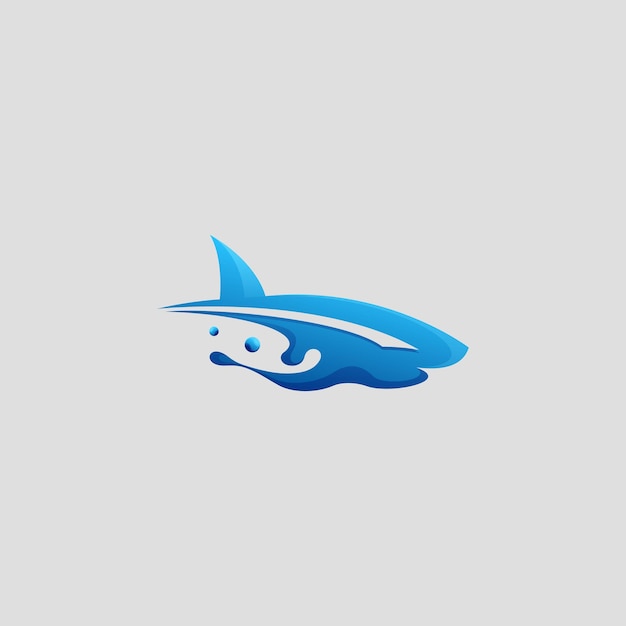 Awesome Shark Splash Premium Logo Vector