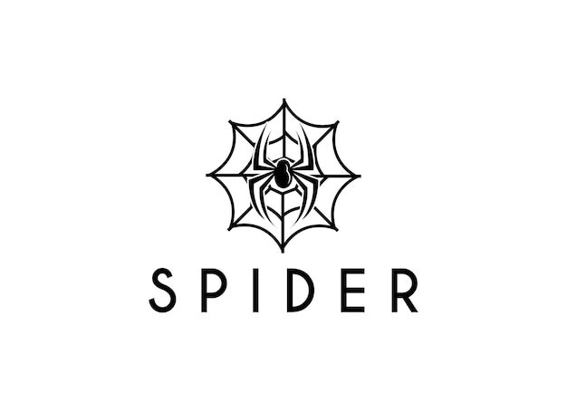 Awesome silhouette of spider logo design