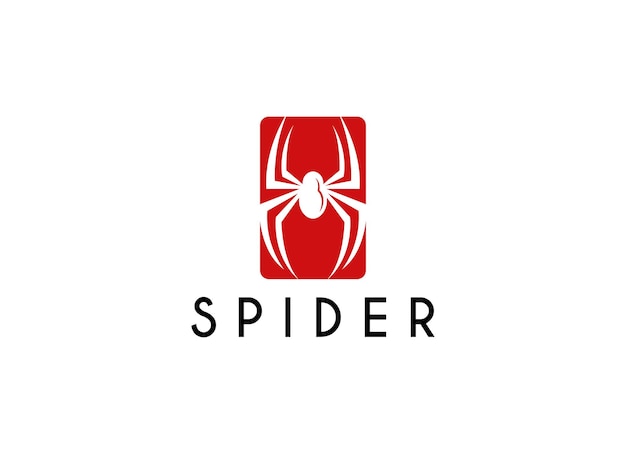 Awesome silhouette of spider logo design