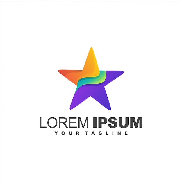 Awesome star gradient logo design