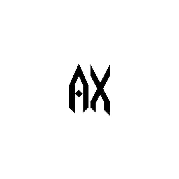 AX monogram logo design letter text name symbol monochrome logotype alphabet character simple logo