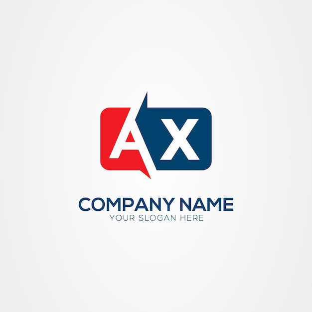 Vector ax or xa creative modern letters logo design element