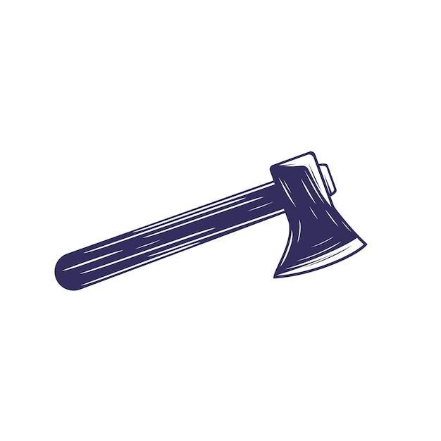 Axe icon on white vector art