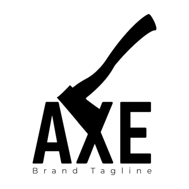 Vector axe logo icon design isolated axe logo wood related company