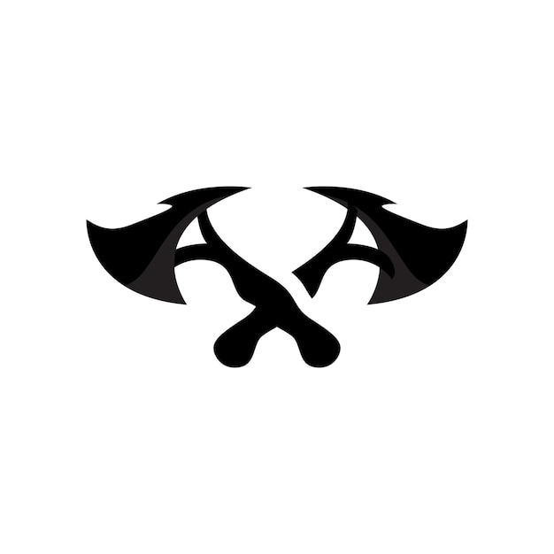 Axe Logo Wood Cutting Tool Lumberjack Vector Simple Minimalist Design Symbol Template