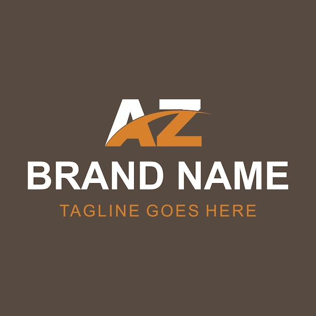 Az initial modern typography emblem logo template for business