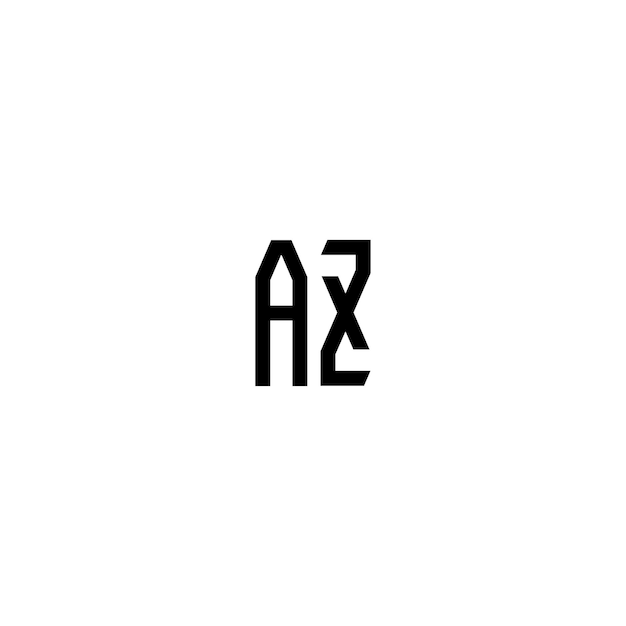 Vector az monogram logo design letter text name symbol monochrome logotype alphabet character simple logo