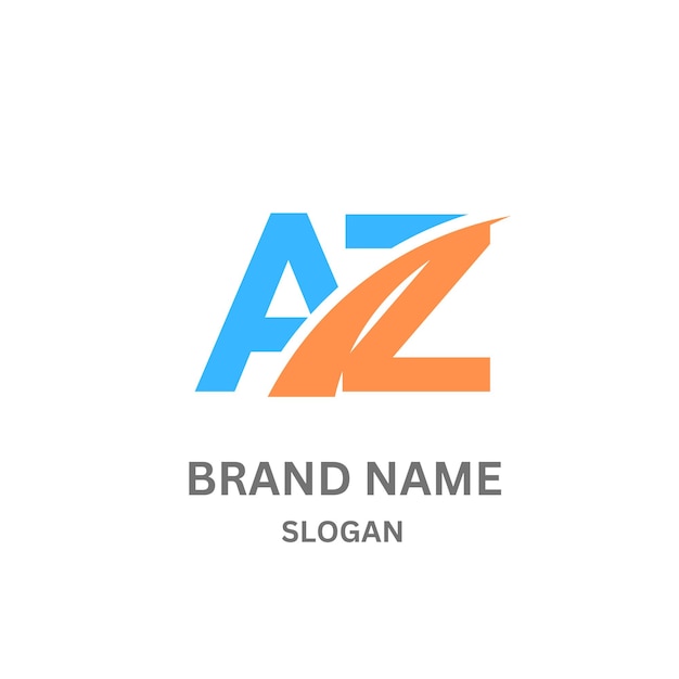 AZ228 letter AZ logo design