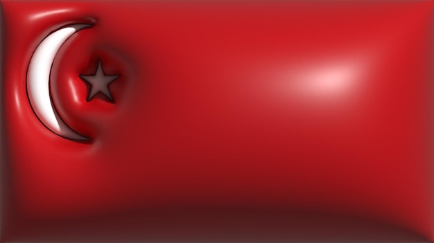 Azerbaijan Flag 3 D illustration