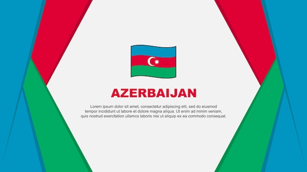 Azerbaijan Flag Abstract Background Design Template Azerbaijan Independence Day Banner Cartoon Vector Illustration Azerbaijan Background