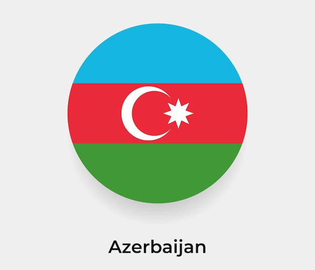 Azerbaijan flag bubble circle round shape icon vector illustration