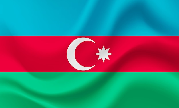 Azerbaijan flag Symbol of Azerbaijan Vector flag Colors and proportion correctly