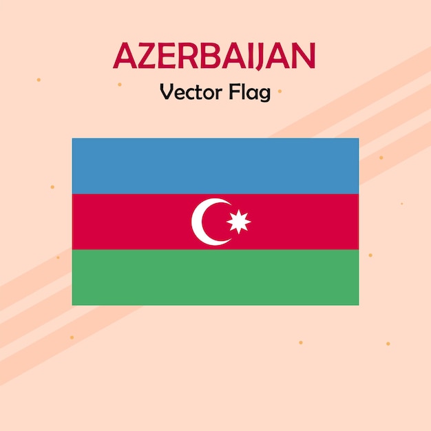 Azerbaijan vector flag lines and stock