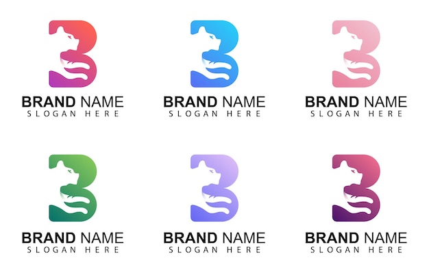 B Abstract Logo Template