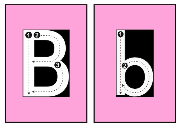 Vector b alphabet b letter design