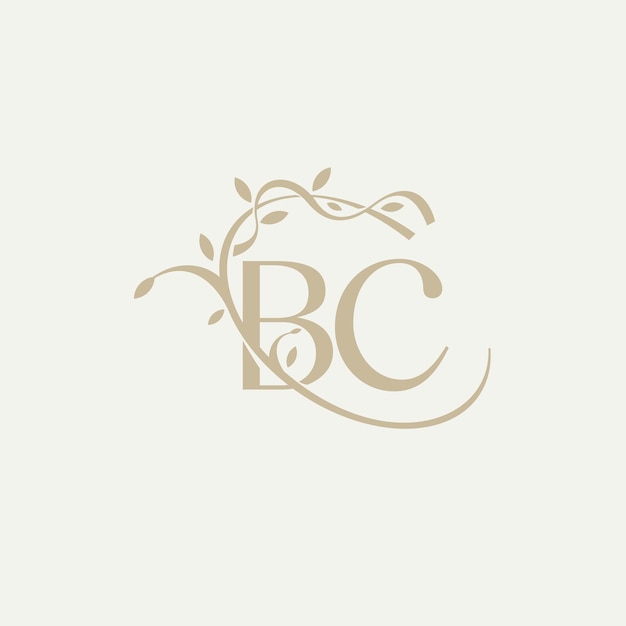 Vector b c bc beauty vector initial logo handwriting logo of initial signature wedding fashion jewerly