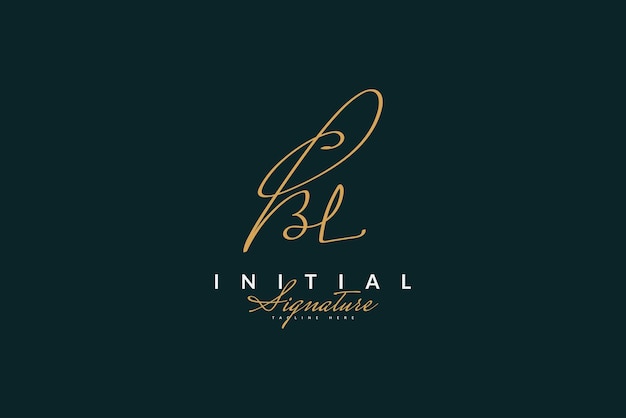 Vector b and l initial logo design with handwriting style. bl signature logo or symbol for business identity