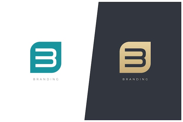 B Letter Abstract Monogram Vector Logo Concept Design. Modern, Elegant Luxury Style