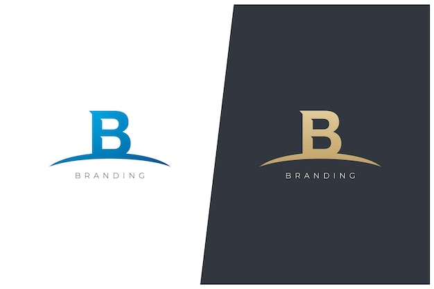 B Letter Abstract Monogram Vector Logo Concept Design. Modern, Elegant Luxury Style