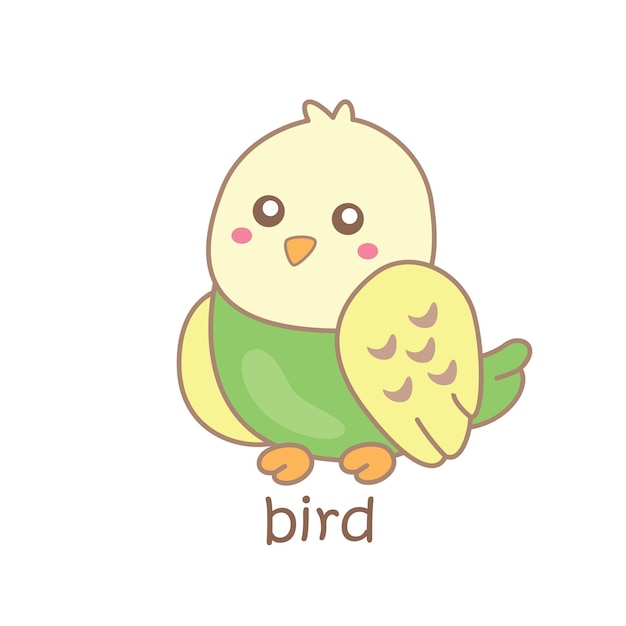 B Letter For Bird Illustration Vector Clipart