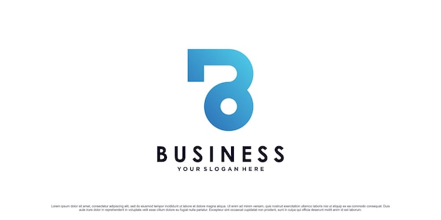 B letter logo design template for business or personal with unique modern concept Premium Vector