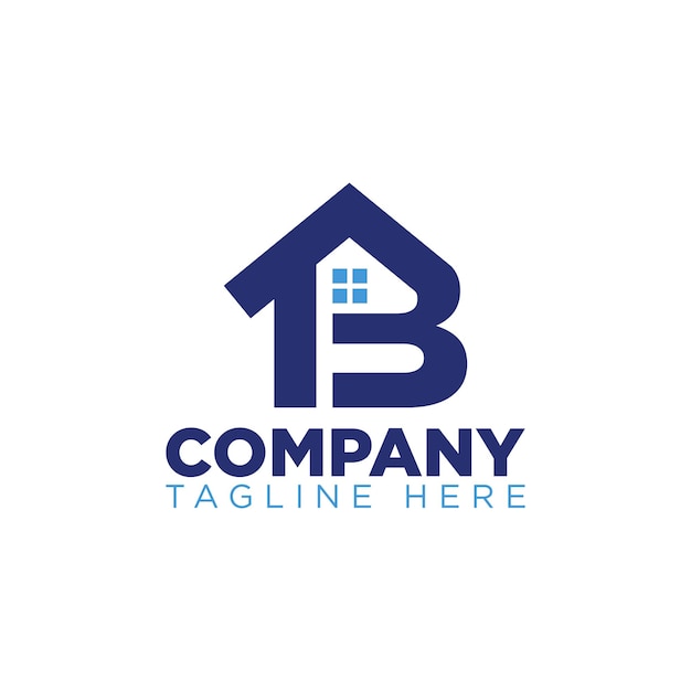 Vector b letter modern real estate home vector logo icon template design