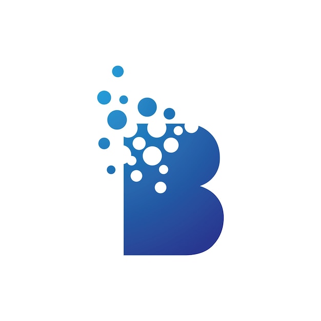 B letter pixel logo