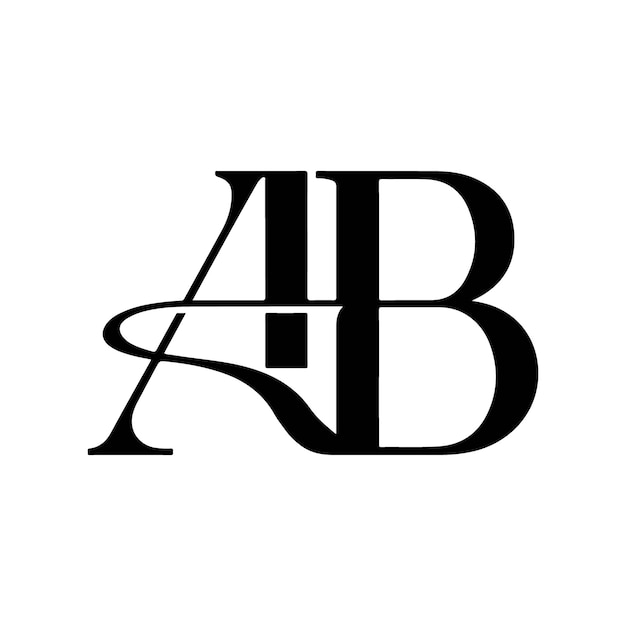 a and b letters logo