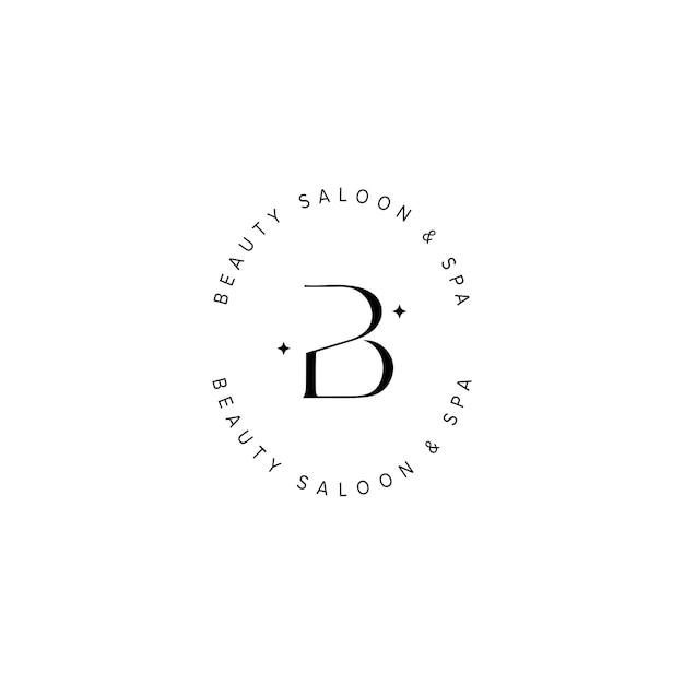 Vector b logo beauty saloon and spa minimal logo design