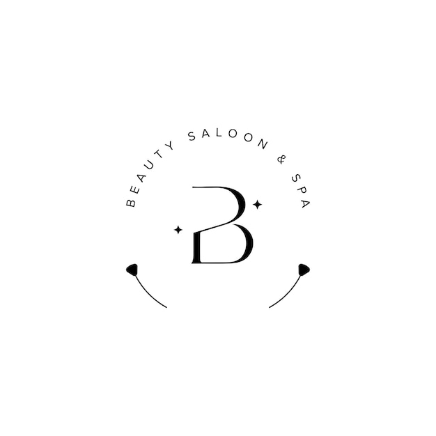 Vector b logo beauty saloon and spa minimal logo design